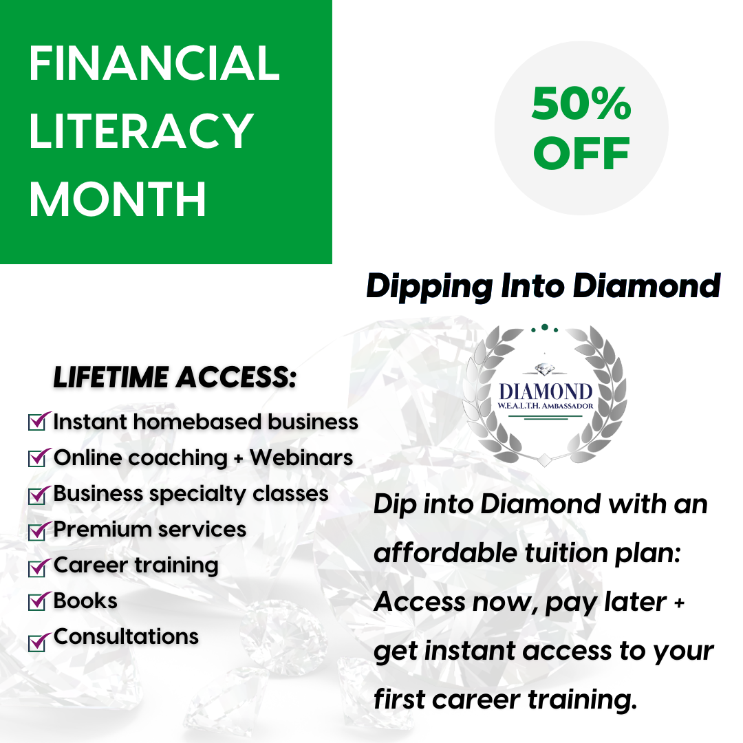 Dipping into DIAMOND W.E.A.L.T.H. Ambassador Lifetime Membership - 50% Off - Only $599