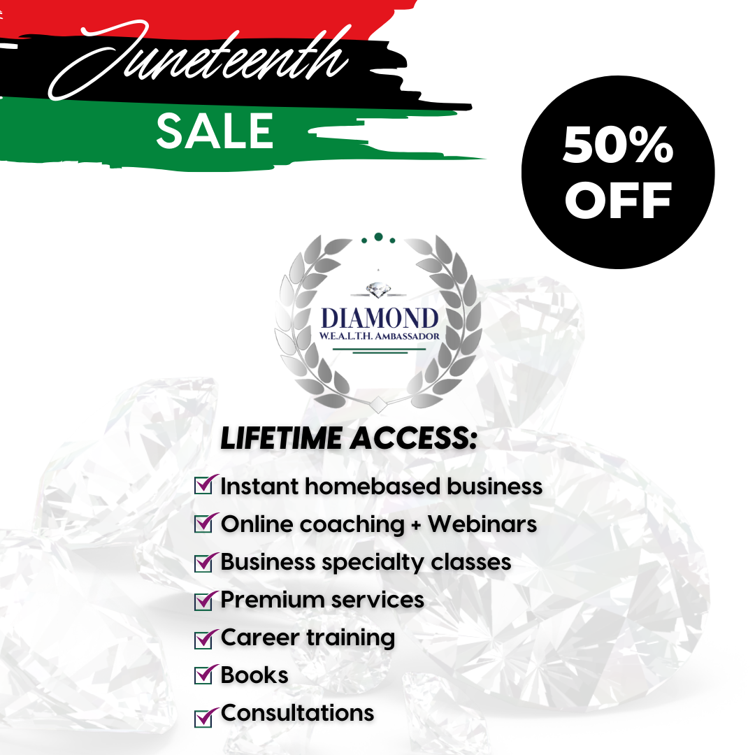 Discounted DIAMOND W.E.A.L.T.H. Ambassador Lifetime Membership - 50% Off - only $2999