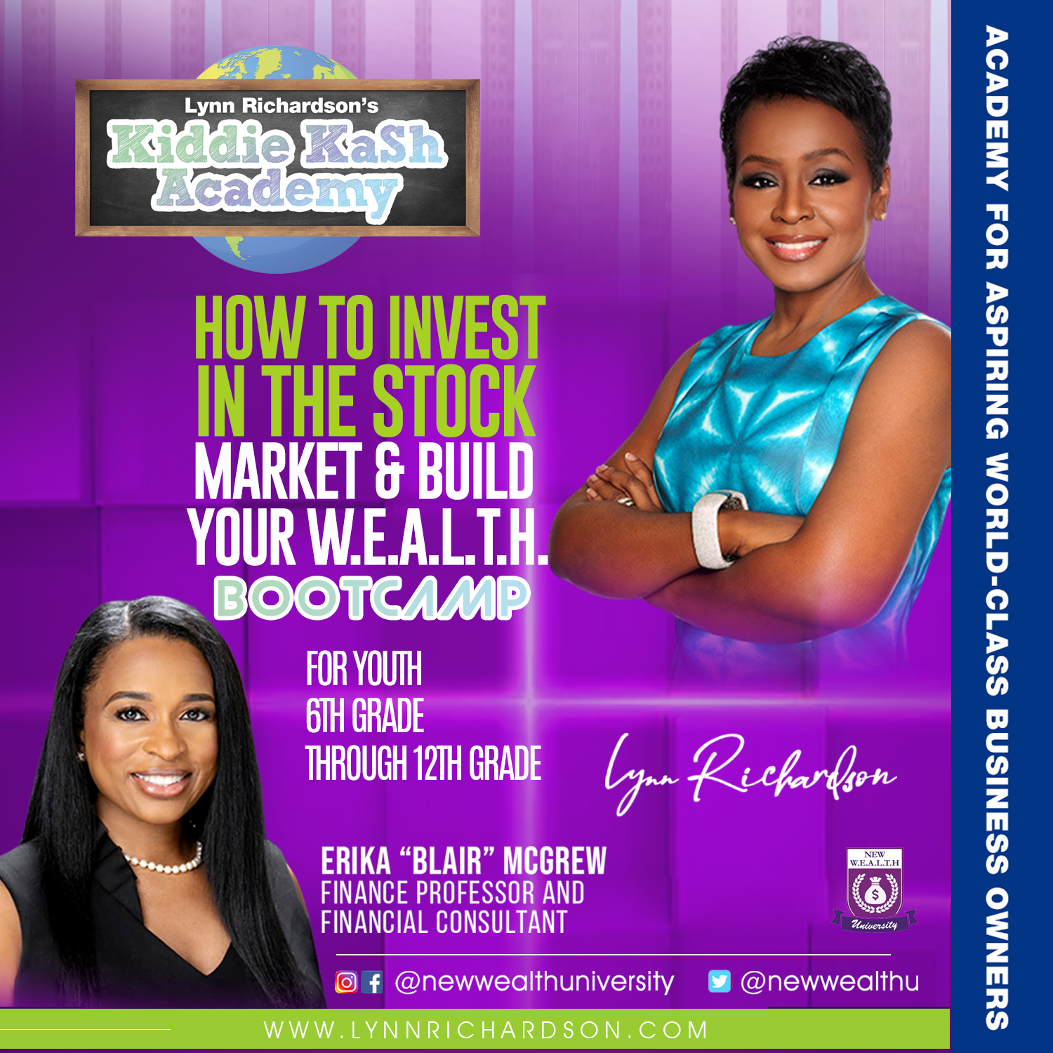 How to Invest in the Stock Market & Build Your W.E.A.L.T.H. Portfolio: Kiddie Kash Academy Bootcamp